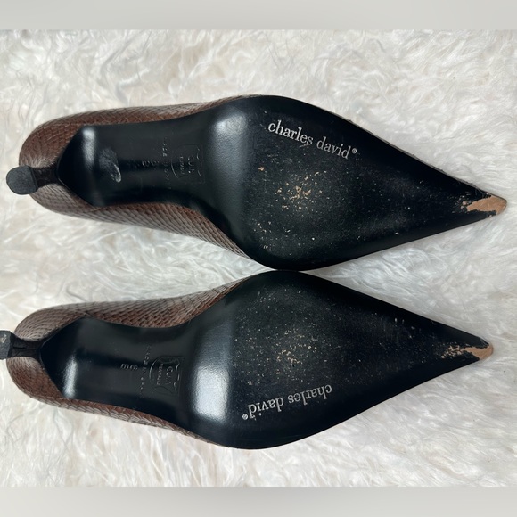 Charles David “Loyal” Snakeskin Heels - Picture 5 of 7